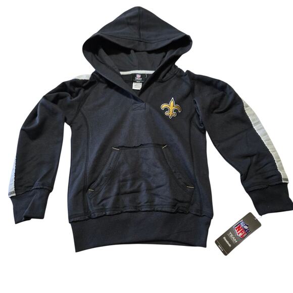 New Orleans Saints Girls Small Pullover Hoodie Jacket Saints Logo NWT - Picture 1 of 6